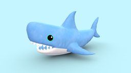 Plushie Shark shark, toy, plushie, plush, pbrtextures, blender, pbr, lowpoly, plush-toy, blahaj