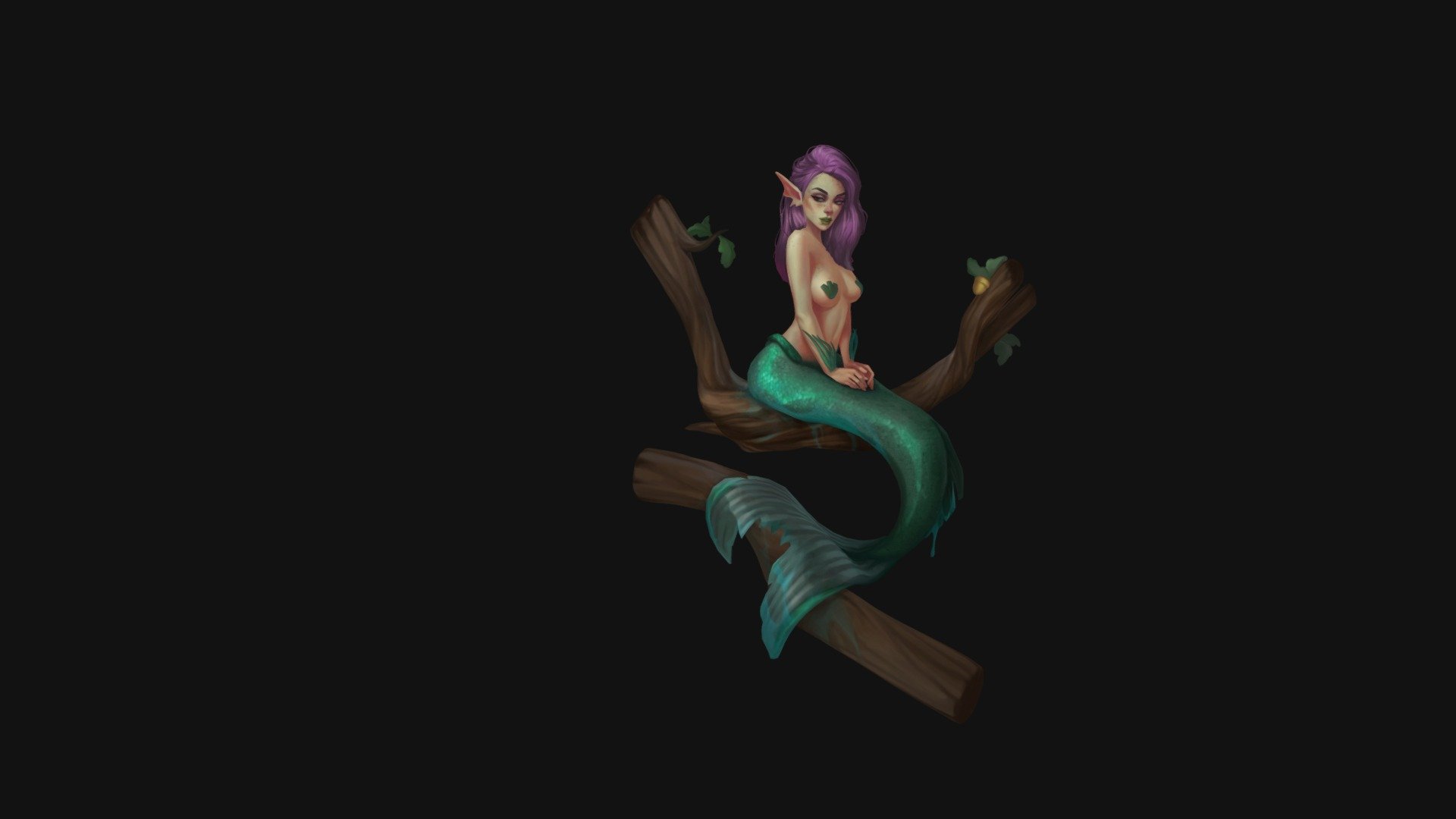 Hand painted texture based on Junica Hots illustration. Model by Tamas Sarffy.

https://www.artstation.com/artwork/bxyNm
https://www.artstation.com/artwork/o4oPB - MERMAID - 3D model by mligeti 3d model