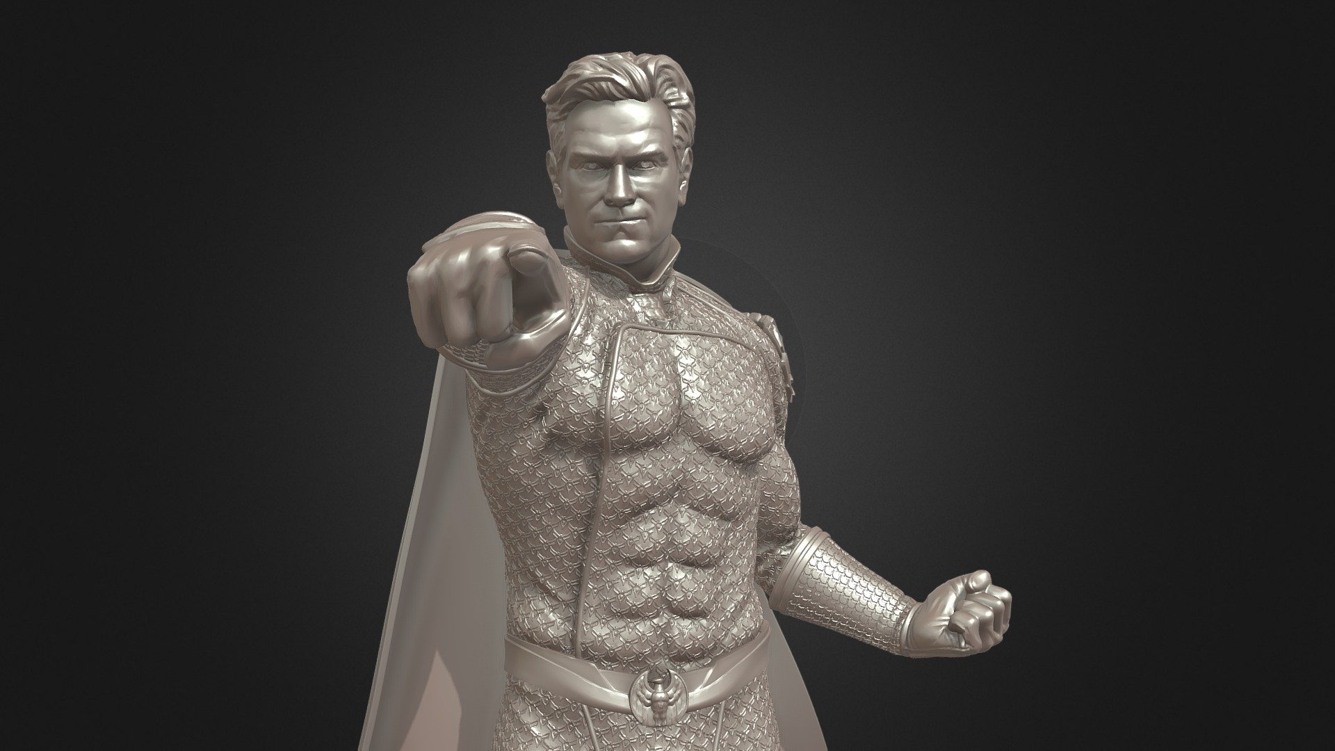 Character being prepared for 3D printing 3d model