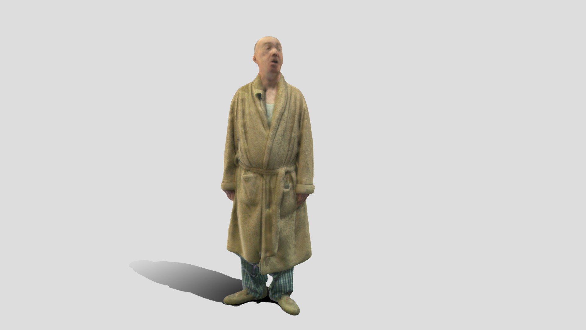This is a single frame from a volumetric video of Buck Mulligan (Paul O'Hanrahan) for a recreation of the opening scene of Jame Joyce's Ulysses. A description of the project and a video trailer of the scene are available here: https://v-sense.scss.tcd.ie/research/mixed-reality-ulysses/ - Buck Mulligan - 3D model by V-SENSE (@V-sense2020) 3d model