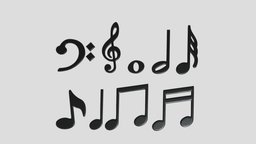 Music Notes music, guitar, bass, typography, clef, treble, piano, sheet-music, music-note
