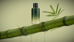 PERFUME COMMERCIAL green, fluid, cgi, splash, bamboo, perfume, water, commercial, nature, cosmetic, advertisement, plamt, noai