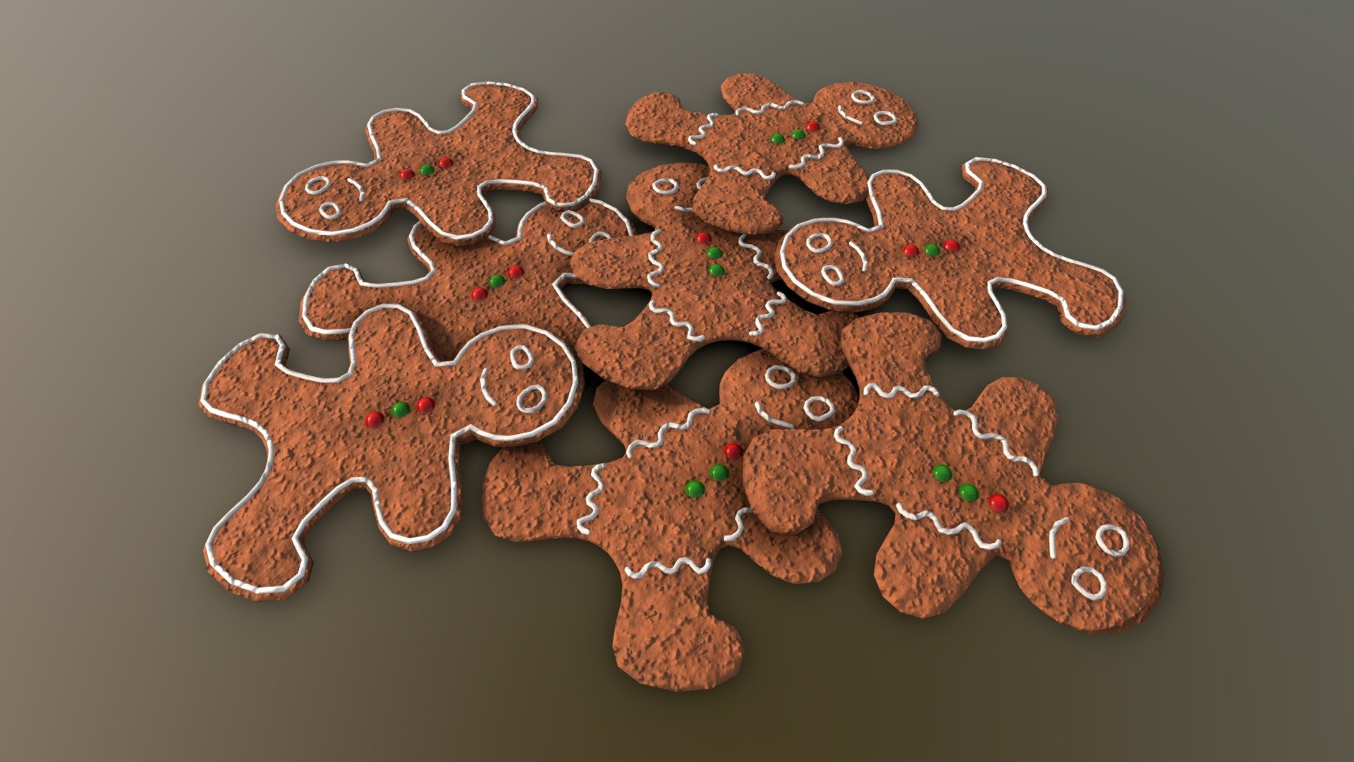 Gingerbread | 11 #3December 2018 Modeled in 3DsMax and texturized in Substance Painter 3d model