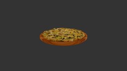 Піца Студентська (Mushrooms_meat_cucumber_pizza) photoscanning, 3dmodel