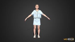 [Game-ready] Asian Woman Scan A-Posed 9 body, topology, people, standing, asian, bodyscan, ar, posed, woman, game-ready, korean, tweed, woman3d, character, low-poly, photogrammetry, lowpoly, scan, female, human, gameready, aposed, noai, twopiece
