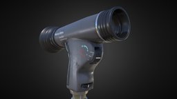Panoptic Opthalmoscope scope, bake, lens, dynamesh, max, substancepainter, 3dsmax, pbr, lowpoly, medical, highpoly, proboolean