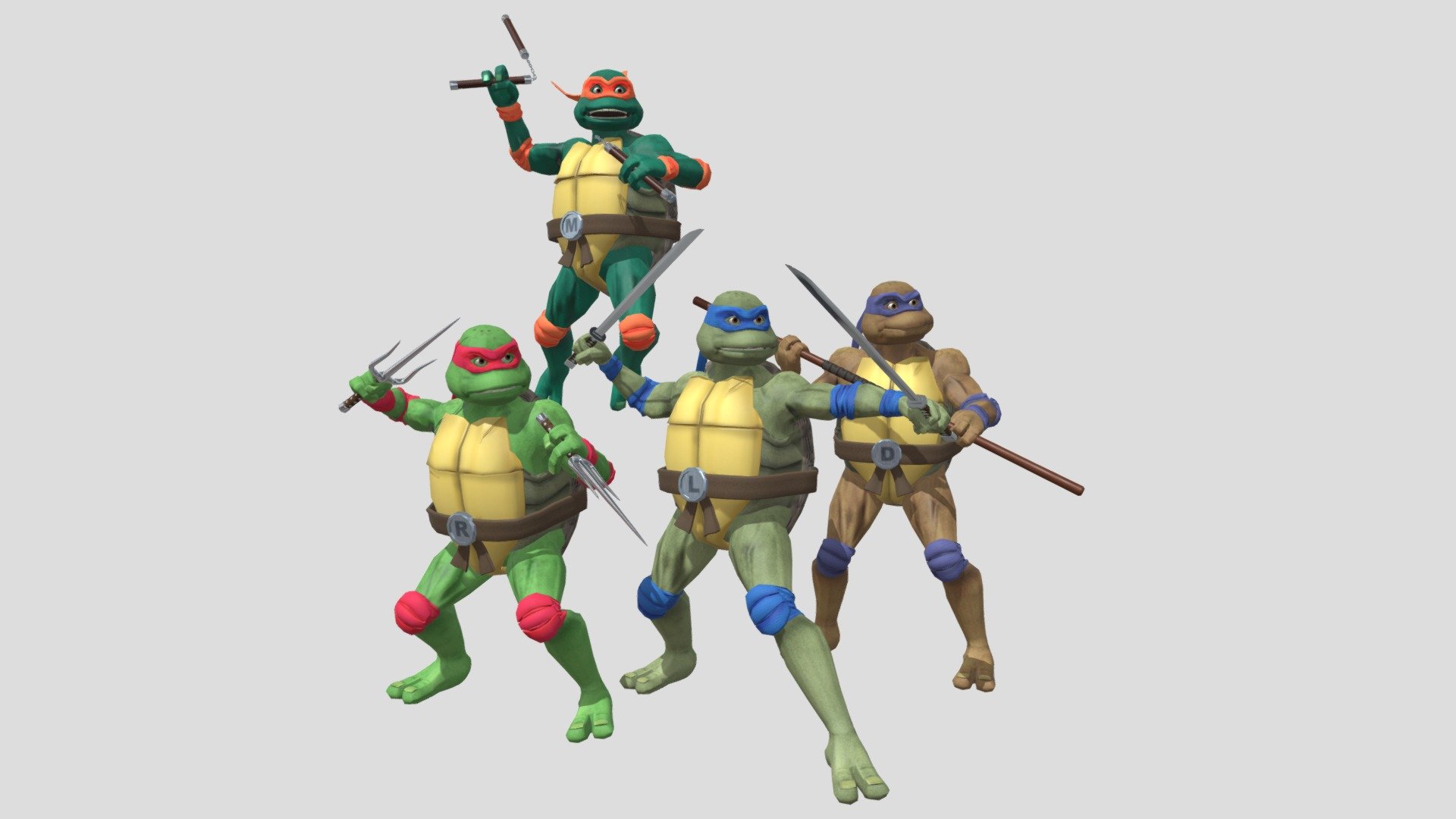 Teenage Mutant Ninja Turtles fan art 3d model