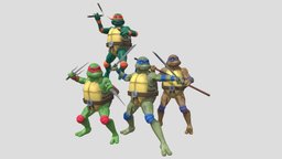 Teenage Mutant Ninja Turtles katana, ninja, bo, leonardo, staff, tmnt, turtles, donatello, teenage, mutant, raphael, sai, michelangelo, nunchucks