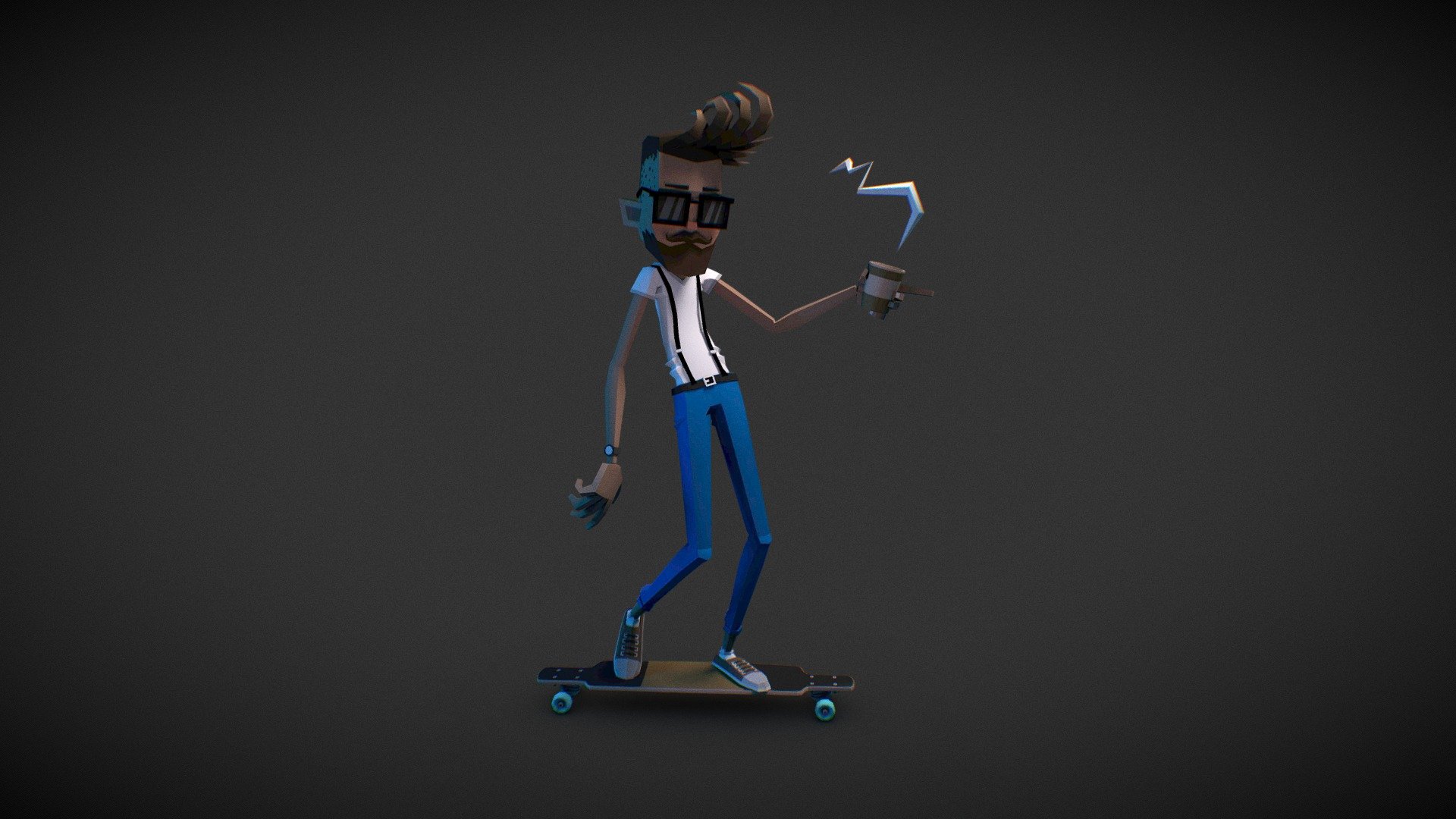 This is one of the characters in development for Pocket Skate

Thanks, for checking it out!
- Pete - Hipster - Pocket Skate - 3D model by Pocket Skate! (@PocketSkate) 3d model