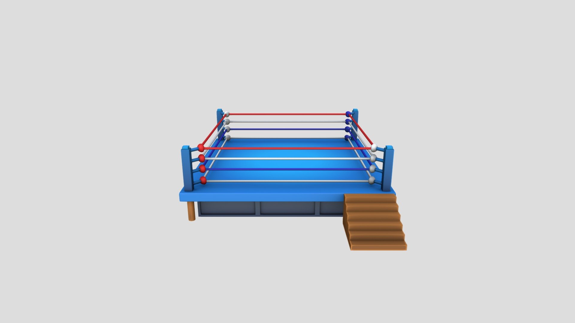 Cartoon Boxing Ring - Download Free 3D model by Cartoon Props (@askarigeniteamG2) 3d model