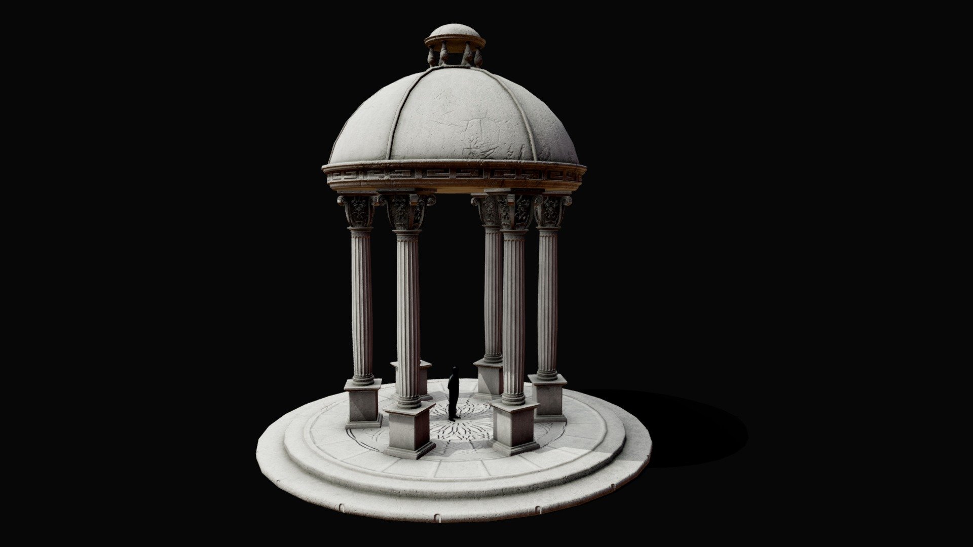A gazebo is a pavilion structure, sometimes octagonal or turret-shaped, often built in a park, garden or spacious public area 3d model