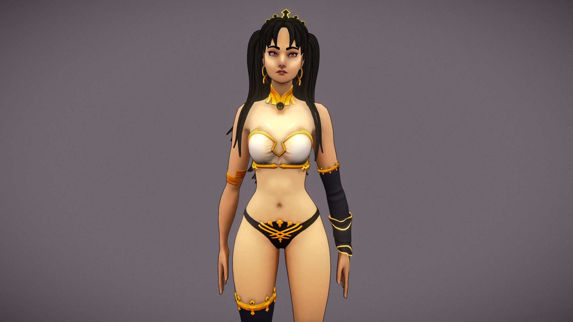 Fanart of Ishtar from Fate Grand Order! Sculpted in Zbrush, Painted in Substance Painter 3d model