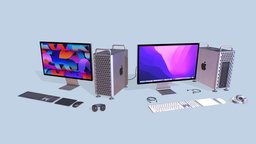 Mac Pro 2022 with keyboard mouse trackpad mouse, mac, apple, pc, airpods, trackpad, screen, keyboard, mac_pro