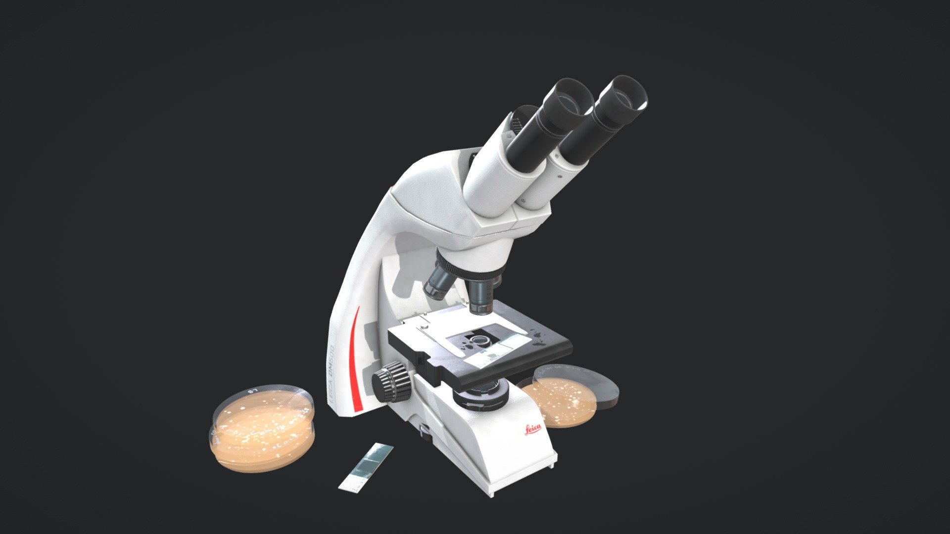 Going back to my roots as a Biologist&hellip; - Leica DM500 Microscope - 3D model by JoranPotze 3d model