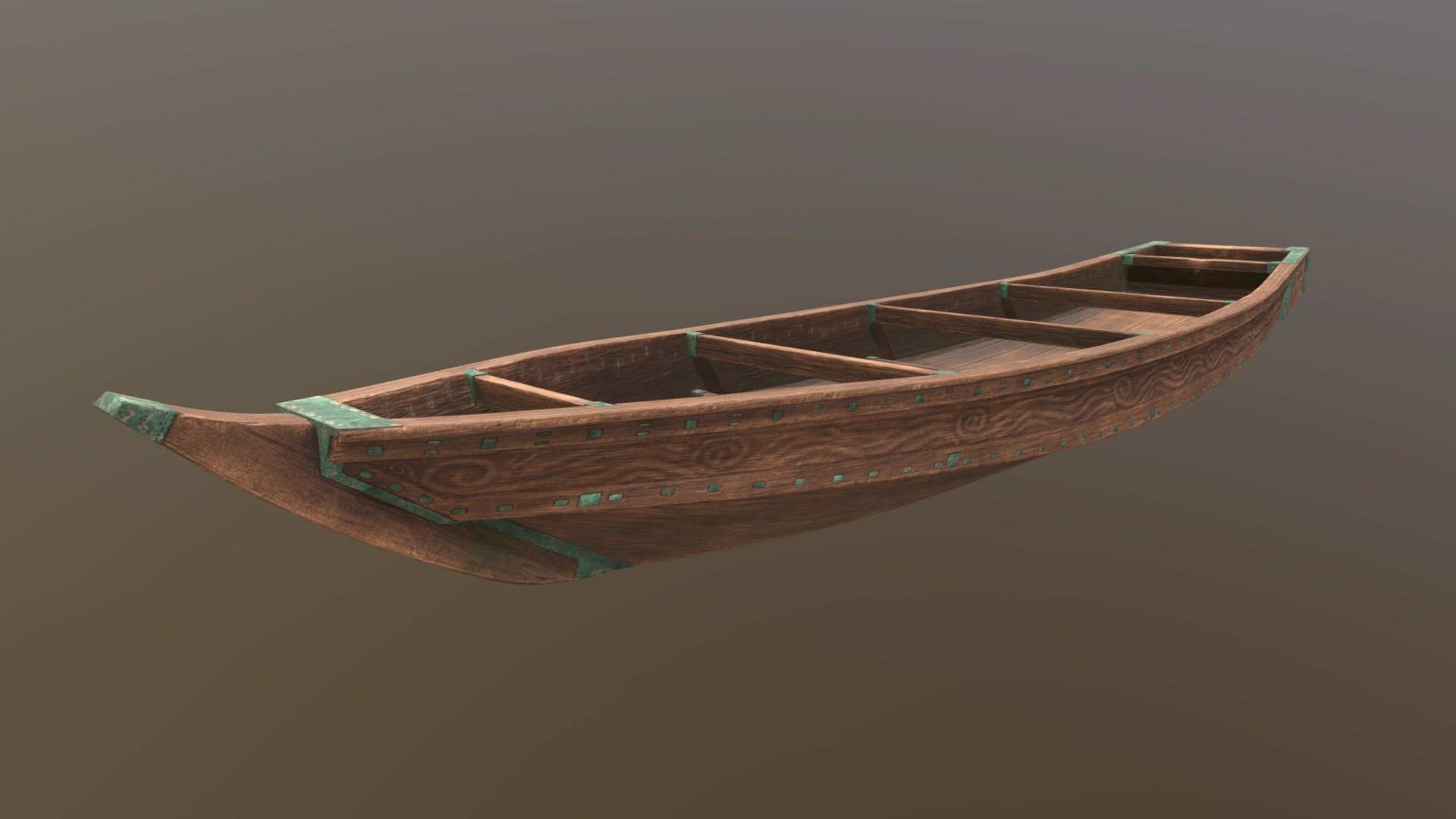 It's a 3D boat model I've done for my personal Unreal Engine 5 project. Modelling is done in Blender, then sculpting in ZBrush, and at the end texturing in Substance Painter. I left some extra geometry at the back of the boat (concave rectangular shapes) because it will be the most visible side in the final project but in the end, baked details look so good that I would delete that geometry next time.
The shape was based on the Chokkibune Boat design (http://www.douglasbrooksboatbuilding.com/chokkibune.html), but I opted for darker wood and added some decorations on the sides.

Texture Density (4K): 756 px/m

ArtStation: https://www.artstation.com/artwork/Ea8Jxn - Wooden Boat - 3D model by Mixed8ananas 3d model