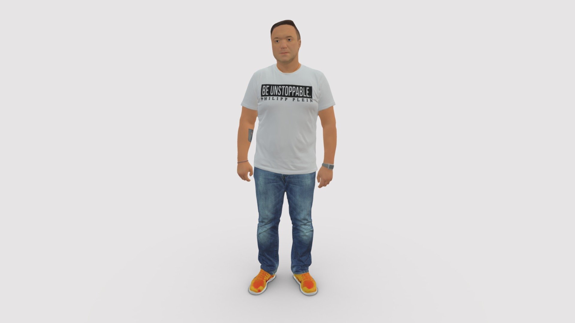 We provide unique 3d scanned models with realistic proportions for closeup and medium-distance views in artworks, paintings and classes. As well as architectural visualization projects.

Main features:




high-end realistic 3d scanned model;

realistic proportions;

highest quality;

low price;

saves you time for more time in landscaping and interiors visualization.

FEATURES 




3d scanned model 

Extremely clean

Edge Loops based

smoothable

symmetrical

professional quality UV map

high level of detail

high resolution textures

real-world scale

system unit: cm

TEXTURES 




Textural Resolution: 4096 x 4096

Color Map

The model is suitable for stereolithography 3d printing 

The model is also ready for fullcolour 3d printing - Man in white shirt be unstopable 0877 - Buy Royalty Free 3D model by 3DFarm 3d model