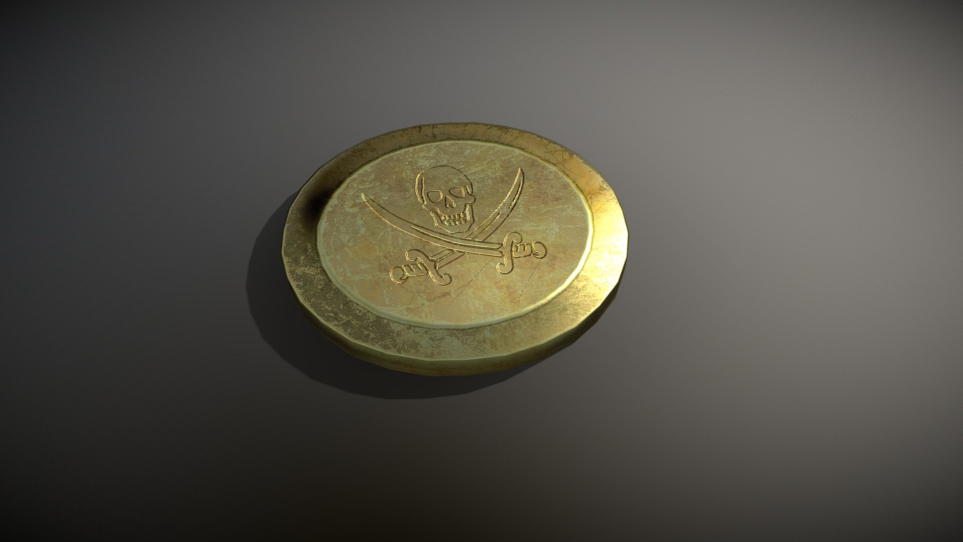 yep, a little baked coin to save some verts and polys&hellip;enjoy - Simple Pirate Coin - Download Free 3D model by Thunder (@thunderpwn) 3d model