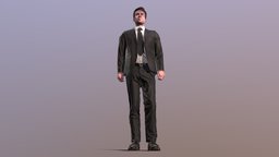 Black suit full body scan