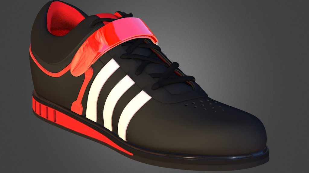 Adidas Powerlift Trainer 2 - Topology Excercise - No texture, just quick AO as usual :) - Shoe1 - 3D model by sergiu.ikarus 3d model