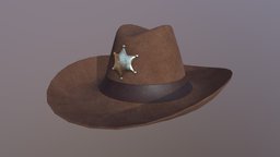 Sheriff Hat hat, top, headdress, substancepainter, substance, pbr, helmet