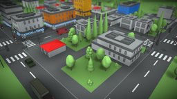 3D Cartoon City object, tree, toon, exterior, road, unreal, build, obj, ready, easy, fbx, town, realistic, max, old, real, colored, maya, modeling, unity, unity3d, architecture, cartoon, asset, game, 3d, 3dsmax, lowpoly, low, poly, model, design, car, city, animation, building, 3dmodel, street, interior, "modular", "environment", "enine"