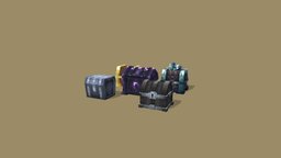 Chests set chest, treasurechest, blockbench, minecraft, blockbench-minecraft_models