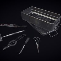 Autopsy Tools instrument, instruments, tools, autopsy-tools, autopsy, game, 3dsmax, pbr, lowpoly, gameasset, gameready
