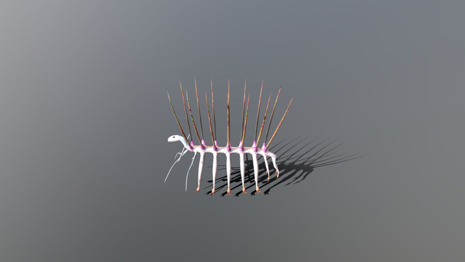 I made Hallucigenia! You can use it as an avatar in VRChat or cluster!
You can download it at Booth! ¥1,000! - Hallucigenia_2_0 - 3D model by カヤ（Kaya） (@hymenoptera0908) 3d model