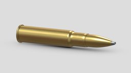 Bullet .303 BRITISH rifle, action, army, bullet, ammo, firearms, explosive, automatic, realistic, pistol, sniper, auto, cartridge, weaponry, express, caliber, munitions, weapon, asset, game, 3d, pbr, low, poly, military, shotgun, gun, colt