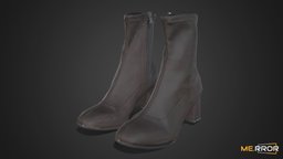 [Game-Ready] Brown Ankle Boot shoe, topology, fashion, brown, ar, shoes, boots, ankle, shoescan, ankle-boots, low-poly, photogrammetry, 3d, lowpoly, scan, 3dscan, gameasset, gameready, shoes3d, noai
