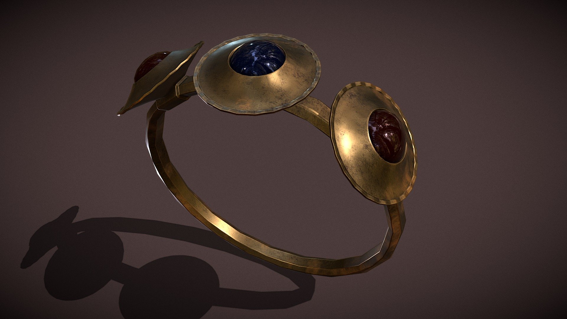 Three_Gemed_Ring_FBX - Three_Gemed_Ring_FBX - Buy Royalty Free 3D model by GetDeadEntertainment 3d model