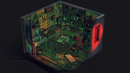 Darkroom Low Poly Hand Painted Diorama retro, diorama, darkroom, handpainted, handpainted-lowpoly, diorama3d