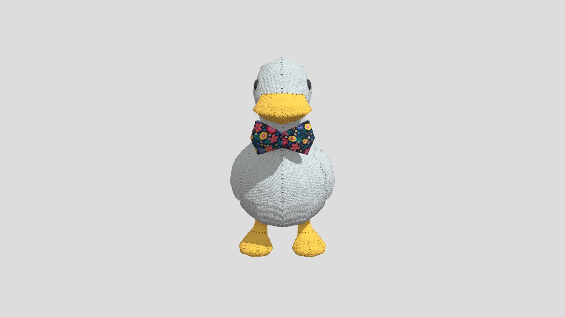 Duck with a bow plushie, really cute and simple, stitches and texture added to make it more like a plushie you would find in any store or claw machine. 

You can download and use it freely in any project that you want 3d model