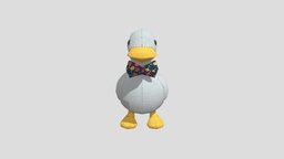 Duck Plush cute, toy, bow, toys, chicken, duck, plush, plumbing, plushy, low-poly, lowpoly, kids-toys