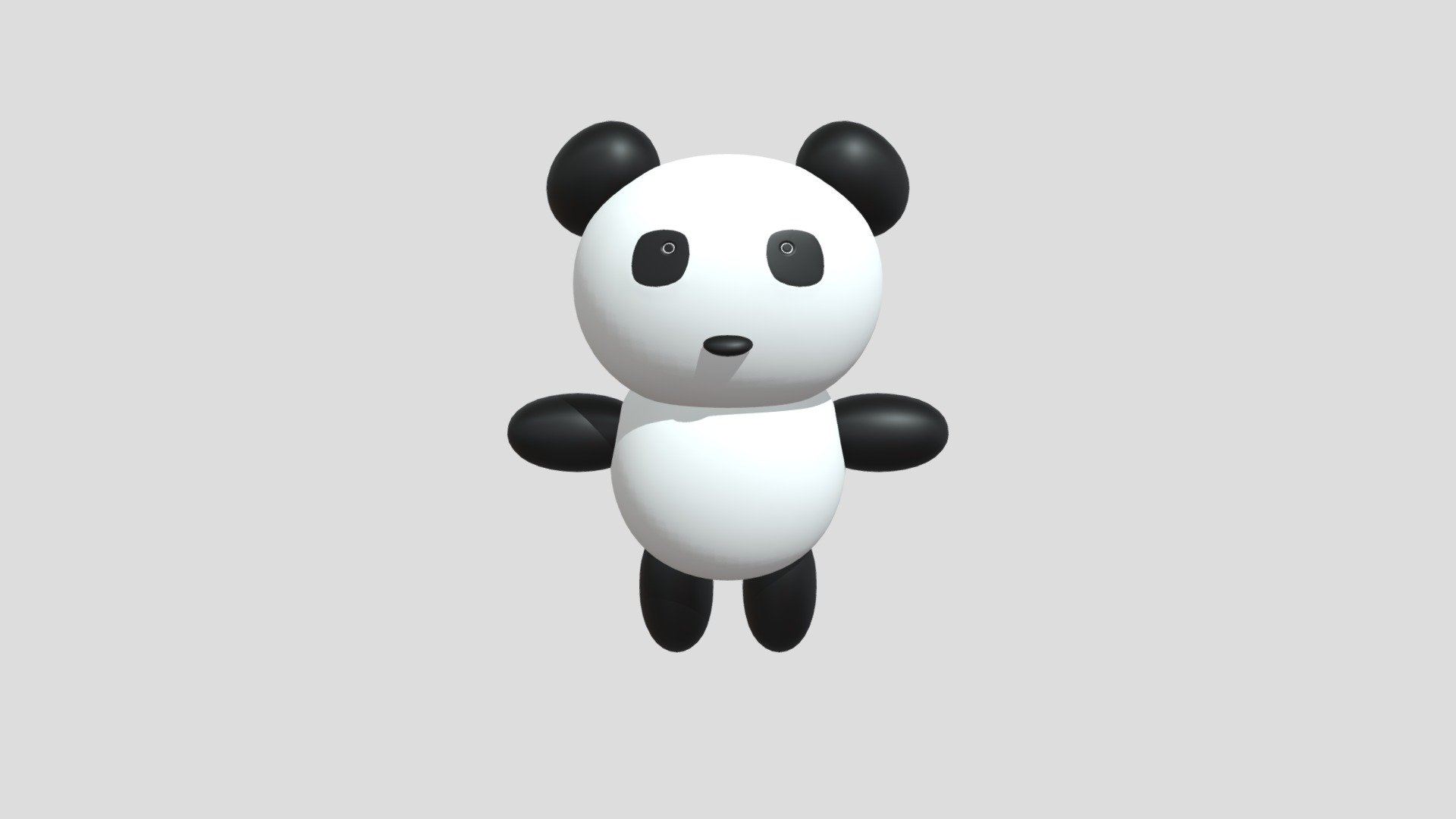 Cartoon Panda.

Made with Blender 2.8.

Rendered with Cycles.

system units -: m.

Polygons: 6,100.

Vertices: 6,136.

This model included 7 objects.

Formats: . blend . fbx . obj, c4d,dae,fbx,unity.

Thank you 3d model