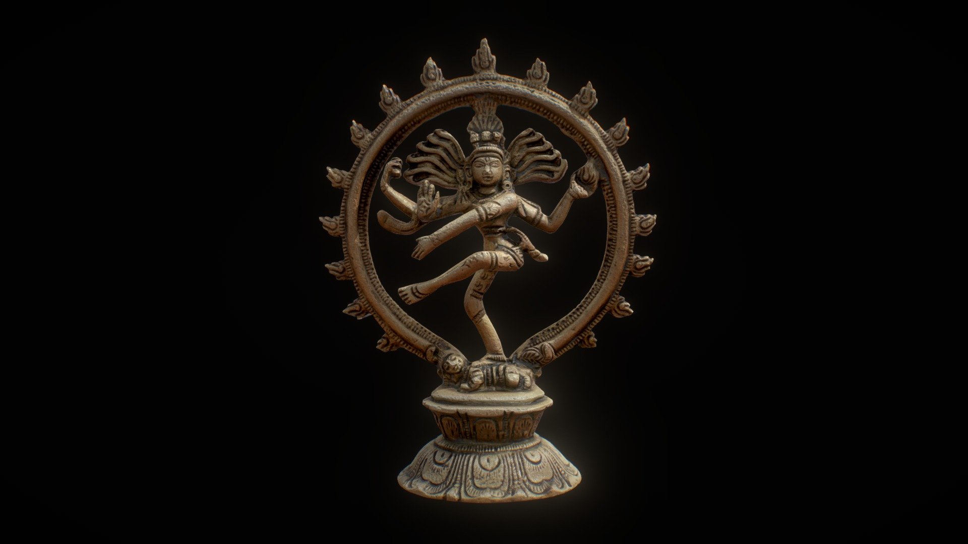 Shiva Nataraja -  is a depiction of the Hindu god Shiva as the divine dancer 3d model