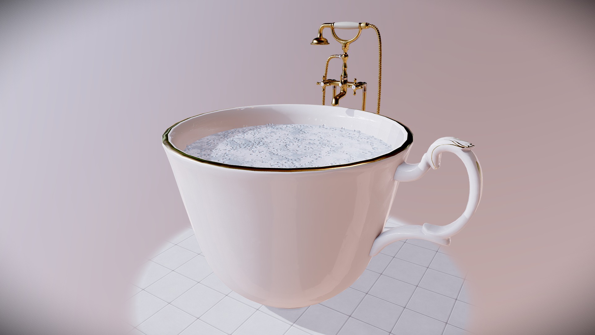 Petite idée que j'avais eu il y a quelques années, je l'ai enfin crée :) Le fabuleux mix baignoire et à tasse à café!
Liitle idea that i had been a few years ago, i finally created it :) The fabulous crossover between a bath and a coffee cup!

Logiciels / Softwares : 3ds max, Substance Painter - Tasse baignoire / Coffe cup bath - 3D model by Laura Gaillon (@LauraGaillon) 3d model
