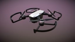 DJI Spark drone Low poly Animated spy, scene, quad, modern, control, vray, drone, action, copter, hero, spark, compact, remote, extreme, aircraft, camera, max, quadrocopter, dji, 3d, air, helicopter, video