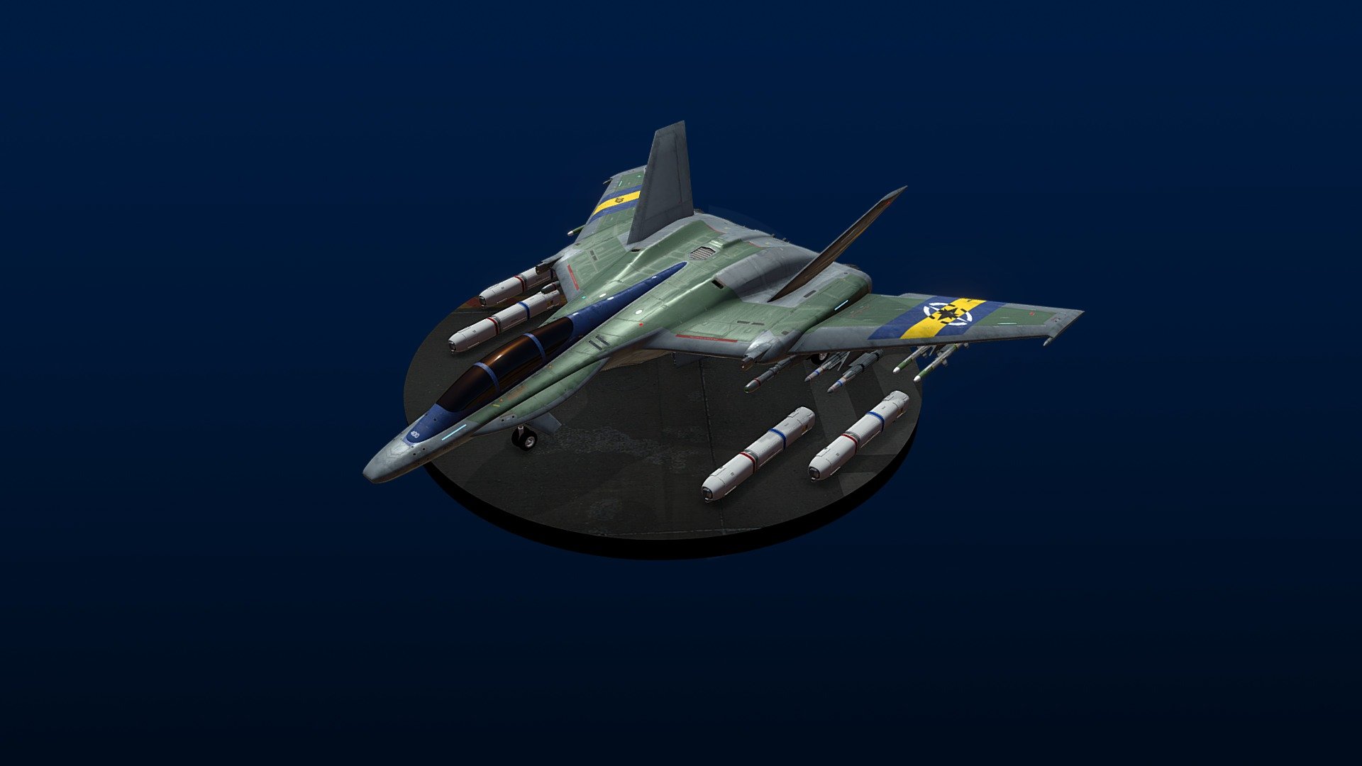 F-54 Sabre inspired by &lsquo;Wing Commander' - F-54 Sabre - Buy Royalty Free 3D model by Hangar.b.productions 3d model