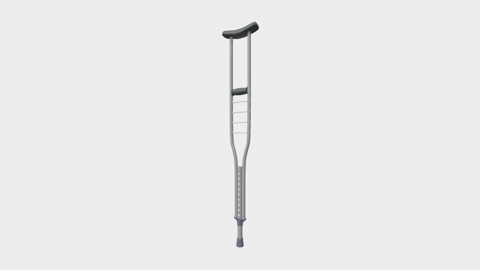 Plain old crutch model that I whipped up as tribute to my broken foot 3d model