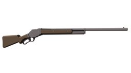 Low-Poly Winchester 1887 12, action, west, wild, winchester, shot, gauge, old, lever, 1887, low, poly, shotgun, gun