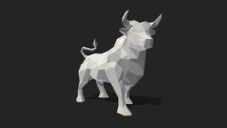 Bull [Commissioned Sample] cow, origami, papercraft, farm, herbivore, rodeo, vertebrate, animal, animation