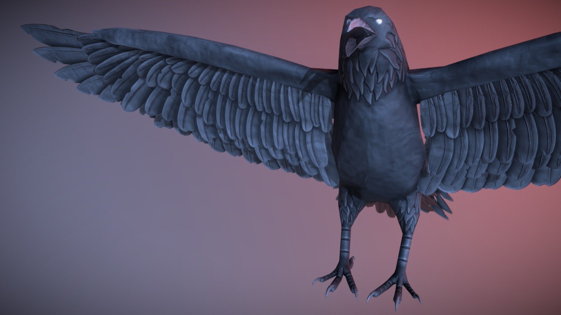 Stylized Raven - Raven - 3D model by brandon (@skwhrl) 3d model