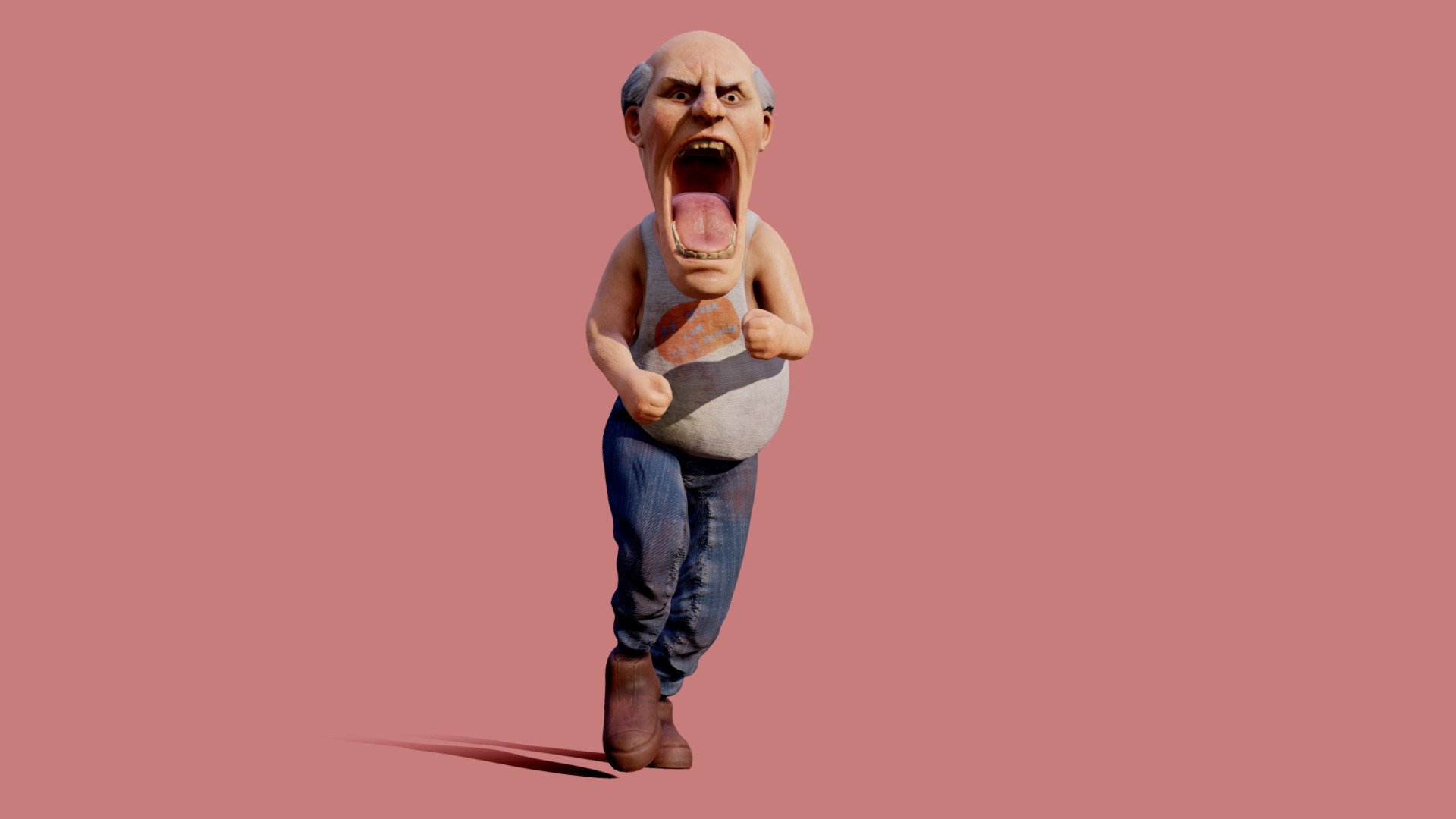 This is Hungry ALAN a character made for a one week games jam I am participating in, i only worked on him for about a day so excuse lazy topology haha, fully rigged by mixamo, but fully repainted weights in maya. Hope you like him! - HUNGRY ALAN - Buy Royalty Free 3D model by Fred Drabble (@FredDrabble) 3d model