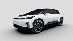 Faraday Future FF91 2024 us, luxury, transport, american, ev, crossover, luxury-car, phototexture, all-electric, low-poly, vehicle, lowpoly, technology, car, faraday-future, ff91