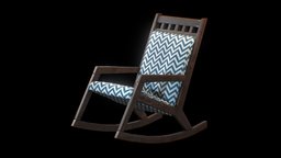 Rocking Chair by Mitsy room, modern, cushion, armchair, sitting, seat, swing, furniture, table, furnishing, living, oldman, interiordesign, homedecor, rockingchair, pbr, lowpoly, chair, interior, gameready