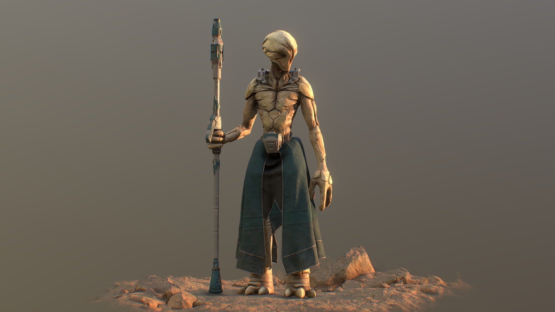 Personal project. Probably the fist character ever that I designed, modeled, textured, rigged, and (slightly) animated :) 

Made with 3ds max, zbrush, substance painter, photoshop.

Thanks to Miloš Černý and his Youtube channel for the awesome tutorials for CAT rigging in 3ds max, check it out if you're interested 3d model