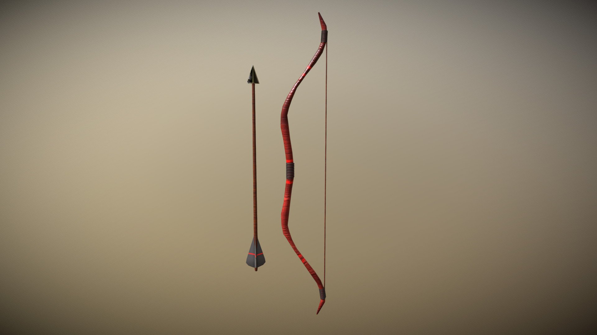 Basic Bow and Arrow - Bow And Arrow - Download Free 3D model by Manojkumar (@manojmano344) 3d model