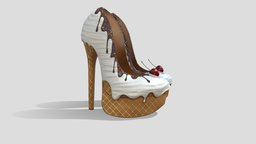 Female Biscuit High Heel Shoes food, cute, cake, winter, high, cherry, heel, fashion, xmas, girls, top, cream, killer, different, christmas, unique, shoes, sandals, chocolate, delicious, wafer, beautiful, heels, womens, waffle, biscuit, pumps, dripping, pbr, low, poly, female, concept