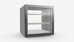 Beverage Cooler Small drink, food, empty, cafe, shelf, small, cooler, beverage, fresh, retail, refrigerator, fridge, cold, products, freeze, 3d, pbr, shop, electric